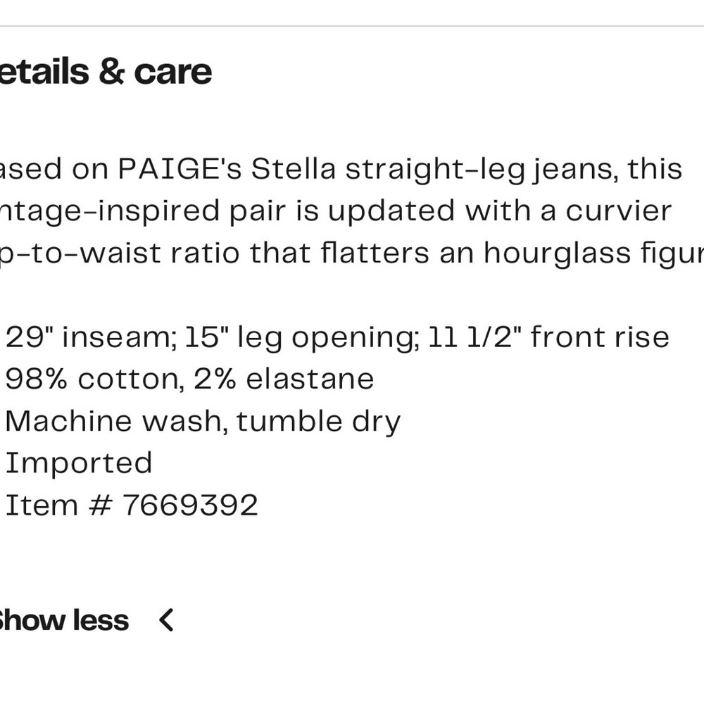 PAIGE High Rise Dark Blue Women's Jeans - Picture 4 of 11